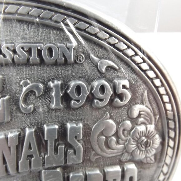 National Finals Rodeo 1995 HESSTON New Old Stock Belt Buckle - Picture 5 of 10